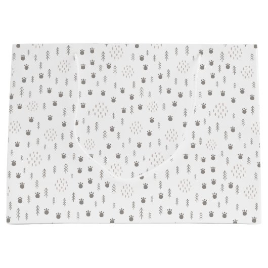 Niedliches Waldtiermuster Große Geschenktüte (Vorderseite)