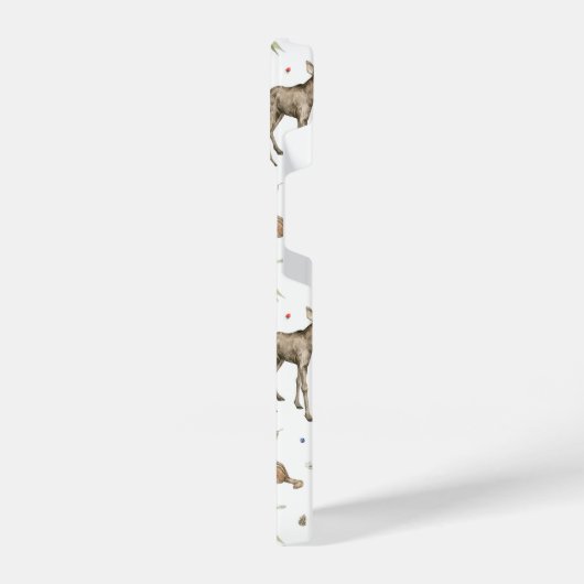 Niedliches Waldtiermuster iPhone Hülle (Linke Seite)