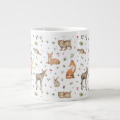 Niedliches Waldtiermuster Jumbo-Tasse (Vorderseite)