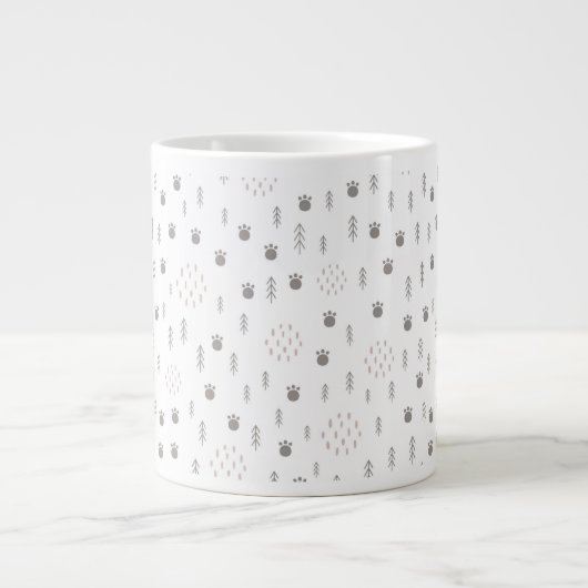 Niedliches Waldtiermuster Jumbo-Tasse (Vorderseite)