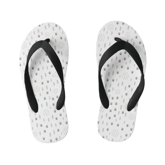 Niedliches Waldtiermuster Kinderbadesandalen (Fußbett)