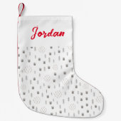 Niedliches Waldtiermuster Kleiner Weihnachtsstrumpf (Vorderseite)