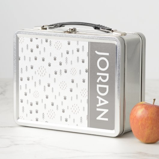 Niedliches Waldtiermuster Metall Brotdose (Beispiel)