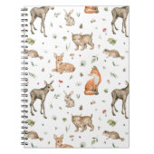 Niedliches Waldtiermuster Notizblock (Vorderseite)