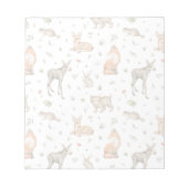 Niedliches Waldtiermuster Notizblock (Vorderseite)