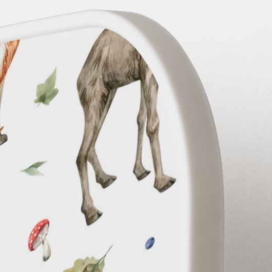 Niedliches Waldtiermuster Pickleball Schläger (Linke Seite)