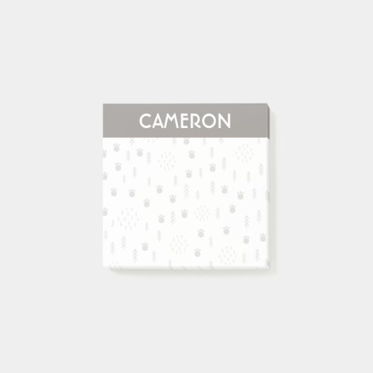 Niedliches Waldtiermuster Post-it Klebezettel (Vorderseite)