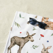 Niedliches Waldtiermuster Strandtuch (Beispiel)