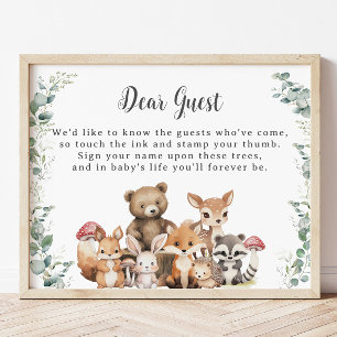 Niedliches Waldtierzeichen Fotodruck