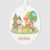 Niedliches Waldwaldtier scherzt Raum-Dekor Ornament (Vorderseite)