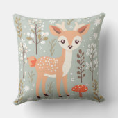 Niedliches Waldwild, Waldfreunde, geschlechtsneutr Kissen (Rückseite)