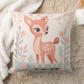 Niedliches Waldwild, Waldtiere, Baby Girl Kissen (Decke)