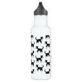 Niedliches walisisches Grenzpolster Edelstahlflasche (Rechts)