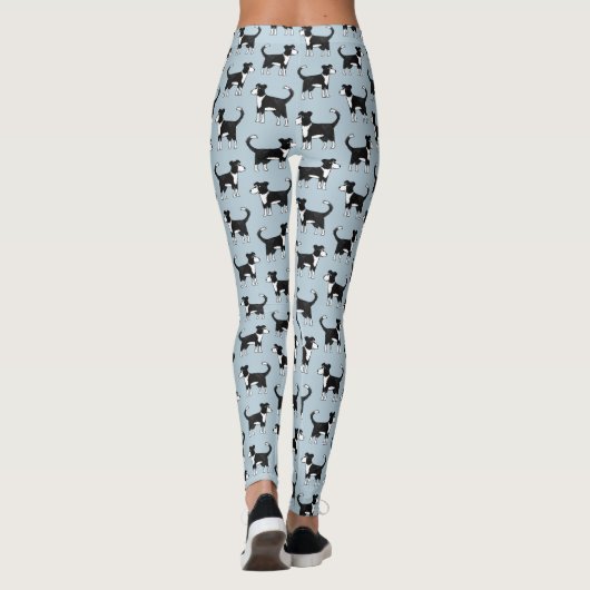 Niedliches walisisches Grenzpolster Leggings (Rückseite)