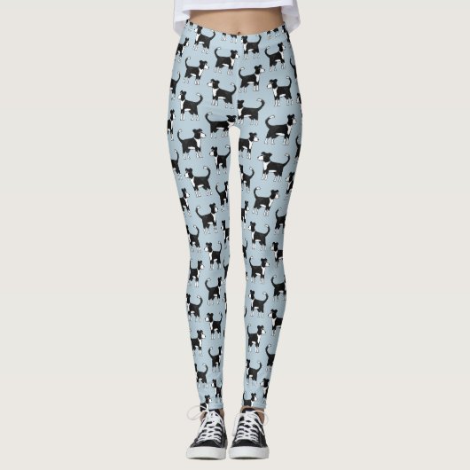 Niedliches walisisches Grenzpolster Leggings (Vorderseite)