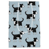 Niedliches walisisches Grenzpolster Mittlere Geschenktüte (Rückseite)