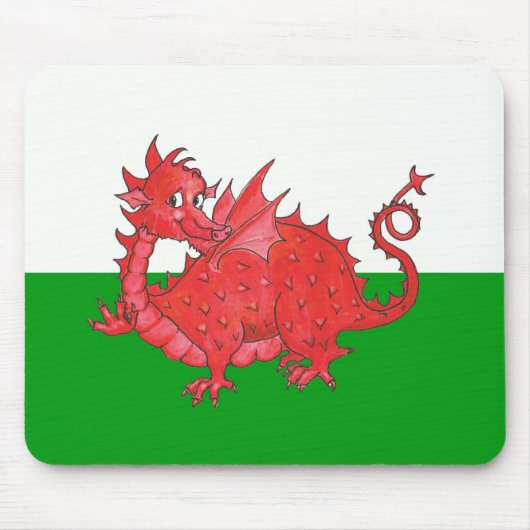 Niedliches walisisches Rotes Drachenmousepad Mousepad (Vorne)