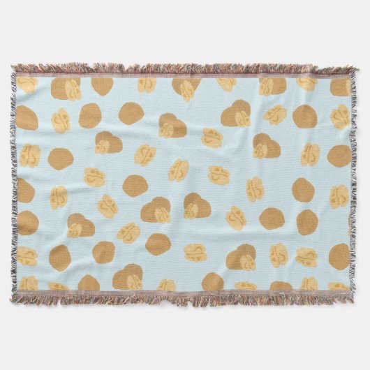 Niedliches Walnussmantelmuster Decke (Vorderseite)