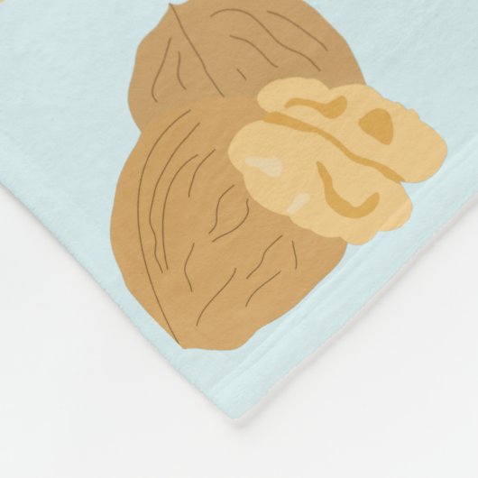 Niedliches Walnussmantelmuster Fleecedecke (Ecke)