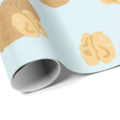 Niedliches Walnussmantelmuster Geschenkpapier (Rolleneckpunkt)