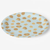 Niedliches Walnussmantelmuster Pappteller (Schrägansicht)