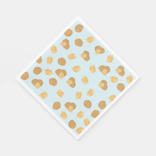 Niedliches Walnussmantelmuster Serviette (Ecke)