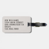 Niedliches Wanderlust Flugzeug Reisen Rosa Grau Gepäckanhänger (Rückseite horizontal)