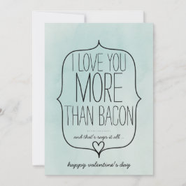 Niedliches Wasserbad Herz Funny Bacon Valentinsta Feiertagskarte