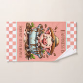 Niedliches Wasserbad Zeit Badezimmerschwein Land Handtuch (Handtuch)