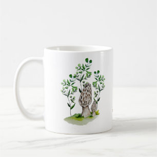 Niedliches Wasserfarbe-Pilzmuster-Kaffeetasse-Kart Kaffeetasse