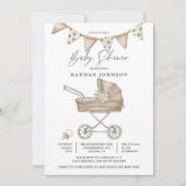 Niedliches Wasserfarben-Baby-Duschgeschlecht neutr Einladung (Vorderseite)