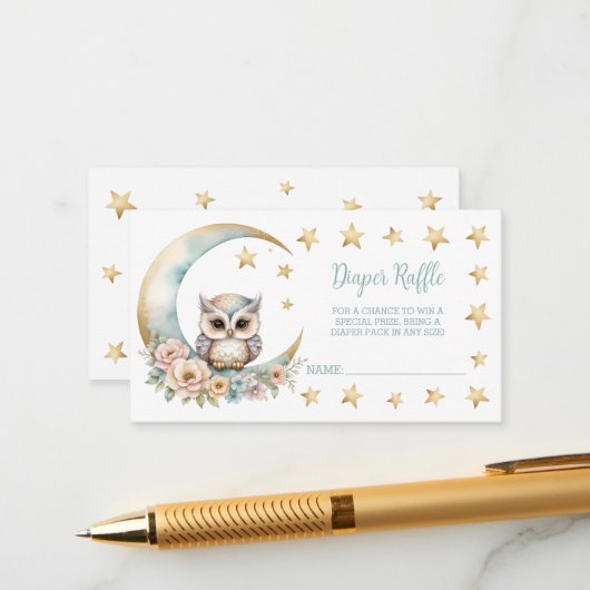 Niedliches Wasserfarben Babydusche Windelwanne Win Begleitkarte (Vorderseite/Rückseite Beispiel)