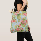 Niedliches Wasserfarben Bunny mit Erdbeeren Tasche (Von Nahem)