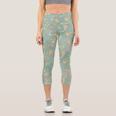 Niedliches Wasserfarben-Hirschmuster Capri Leggings (Vorderseite)