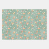 Niedliches Wasserfarben-Hirschmuster Geschenkpapier Set (Vorderseite 3)