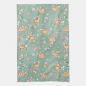 Niedliches Wasserfarben-Hirschmuster Geschirrtuch (Vertikal)