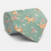 Niedliches Wasserfarben-Hirschmuster Krawatte (Gerollt)