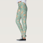 Niedliches Wasserfarben-Hirschmuster Leggings (Links)
