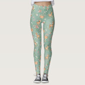 Niedliches Wasserfarben-Hirschmuster Leggings (Vorderseite)