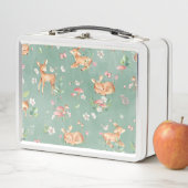 Niedliches Wasserfarben-Hirschmuster Metall Brotdose (Beispiel)