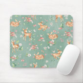Niedliches Wasserfarben-Hirschmuster Mousepad (Mit Mouse)