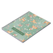 Niedliches Wasserfarben-Hirschmuster Notizblock (Linke Seite)