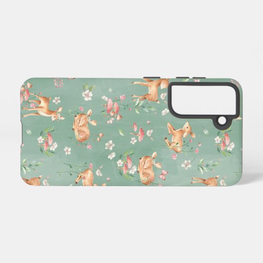 Niedliches Wasserfarben-Hirschmuster Samsung Galaxy Hülle (Rückseite (Horizontal))