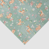 Niedliches Wasserfarben-Hirschmuster Seidenpapier (Ausschnitt)