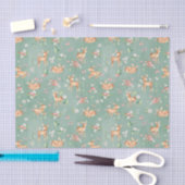 Niedliches Wasserfarben-Hirschmuster Seidenpapier (Handwerk)