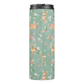 Niedliches Wasserfarben-Hirschmuster Thermosbecher (Rückseite)