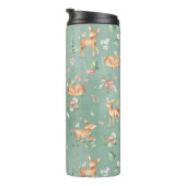 Niedliches Wasserfarben-Hirschmuster Thermosbecher (Nach rechts gedreht)