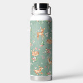 Niedliches Wasserfarben-Hirschmuster Trinkflasche (Rückseite)