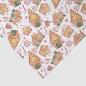 Niedliches Wasserfarben-Lebkuchen-Haus Weihnachten Seidenpapier (Ausschnitt)