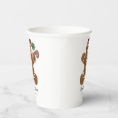 Niedliches Wasserfarben-Lebkuchenmädchen Pappbecher (Rechts)